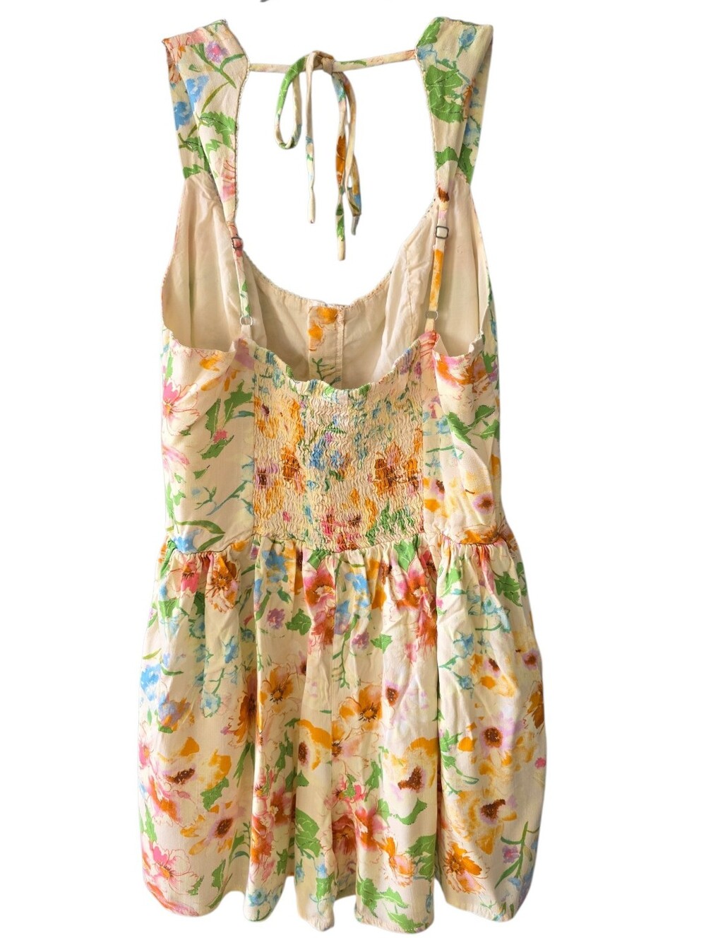 wild fable Pastel Floral Romper w/Hook & Eye Closure For Corset Bodice Size XL - Picture 3 of 13